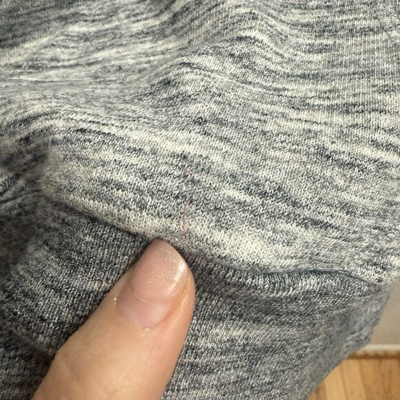 Pink Victoria's Secret Grey Pullover Long Sleeve Sweater 1/4 Zip Women's Large - Picture 5 of 6